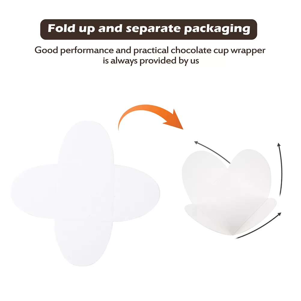 Paper Chocolate Truffle Candy Cups – Mini Cupcake Muffin Liners and Wrappers for Baking, Square Holders, Dessert Display Tray, Party Favors, Cake Trays, Candy Packaging Box 1