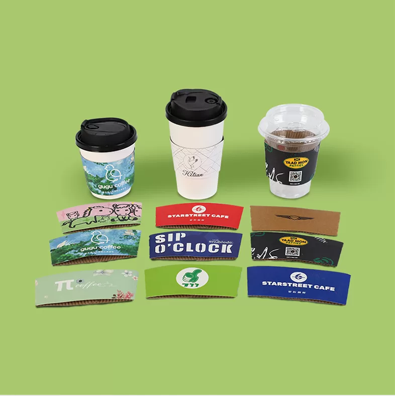 Recyclable Kraft Paper Coffee Cup Sleeves – Custom Logo Disposable Heat Sleeve for Hot ... - SKU CCS15073 - UGI Packaging