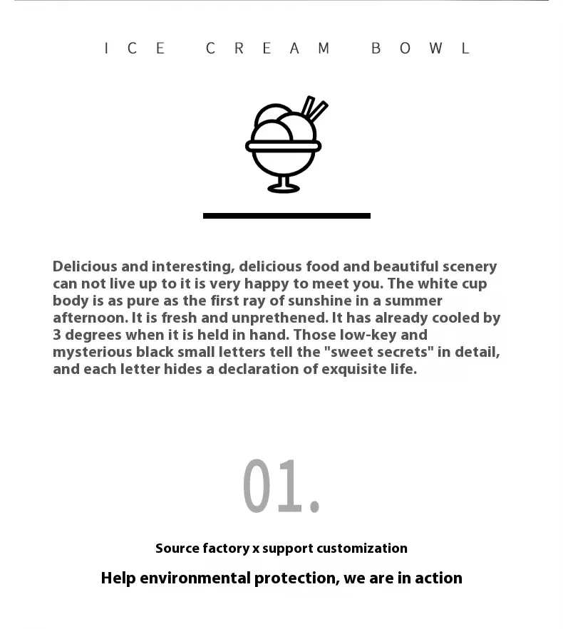 Custom Printed Paper Ice Cream Cups – Disposable Dessert Bowls with Leak-Resistant Coat... - SKU FTC01273 - UGI Packaging