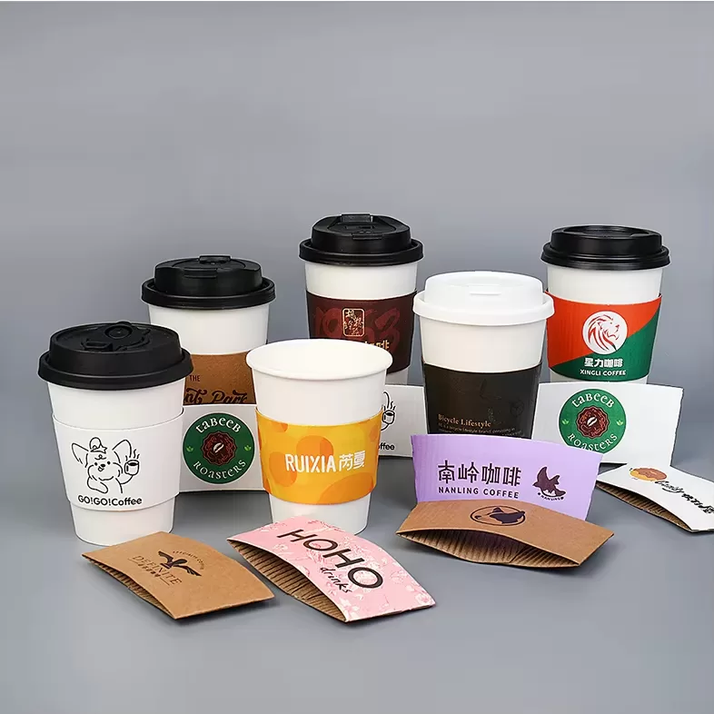 Customizable Kraft Paper Milk Tea Cup Sleeve Box – Double-Layer Packaging – 250gsm Kraf... - SKU CCS15061 - UGI Packaging