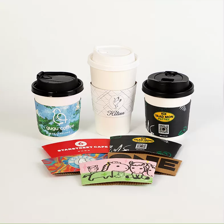 Recyclable Kraft Paper Coffee Cup Sleeves – Custom Logo Disposable Heat Sleeve for Hot ... - SKU CCS15073 - UGI Packaging