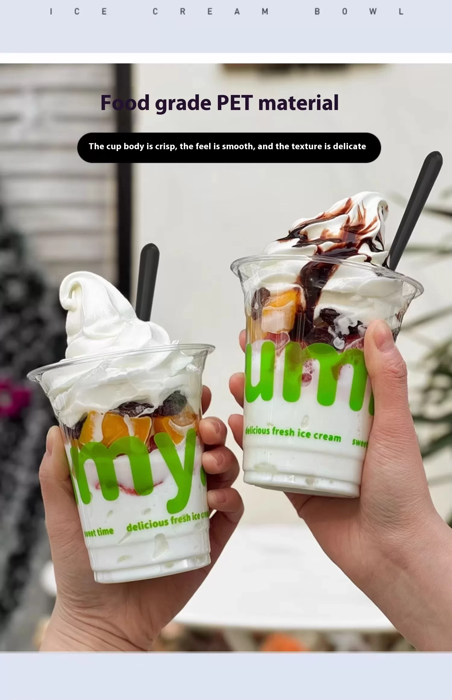 Custom Printed Disposable Ice Cream Paper Cups – Leak-Resistant Single Wall Dessert Bow... - SKU FTC01251 - UGI Packaging