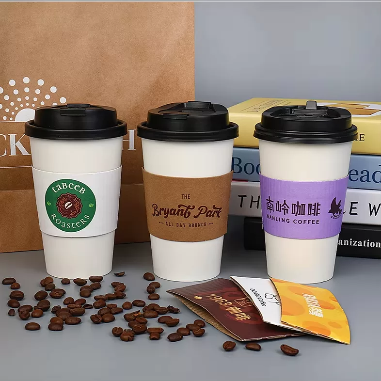 Customizable Kraft Paper Milk Tea Cup Sleeve Box – Double-Layer Packaging – 250gsm Kraf... - SKU CCS15061 - UGI Packaging