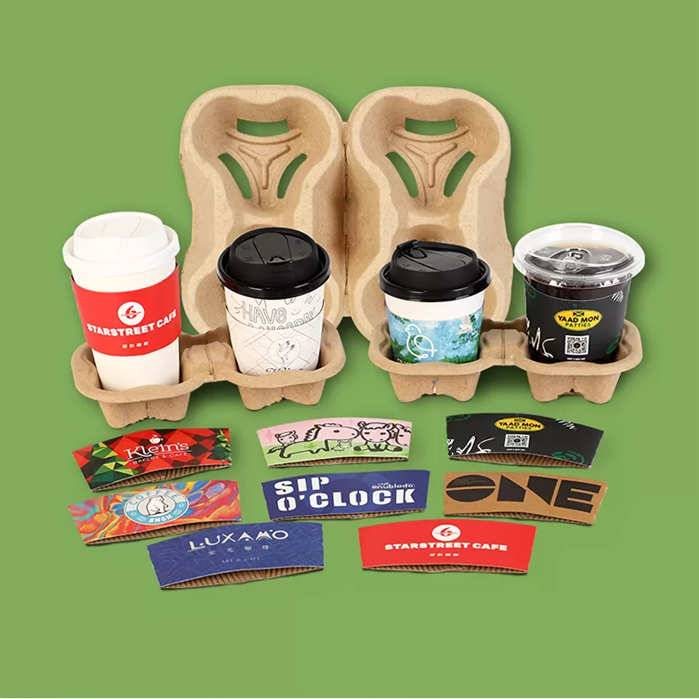 Recyclable Kraft Paper Coffee Cup Sleeves – Custom Logo Disposable Heat Sleeve for Hot ... - SKU CCS15073 - UGI Packaging