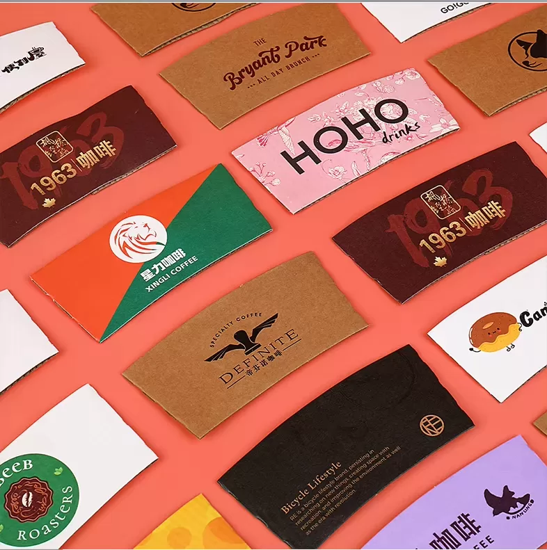 Customizable Kraft Paper Milk Tea Cup Sleeve Box – Double-Layer Packaging – 250gsm Kraf... - SKU CCS15061 - UGI Packaging