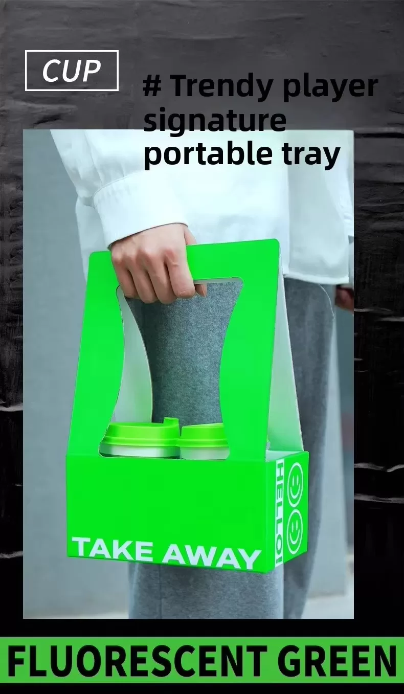 Corrugated Paper Cup Carrier Tray – Portable Eco-Friendly Drink Holder for 2/4 Cups – S... - SKU PDH22019 - UGI Packaging