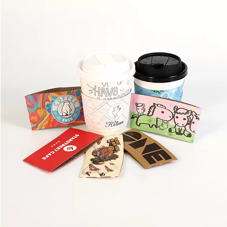 Recyclable Kraft Paper Coffee Cup Sleeves – Custom Logo Disposable Heat Sleeve for Hot ... - SKU CCS15073 - UGI Packaging
