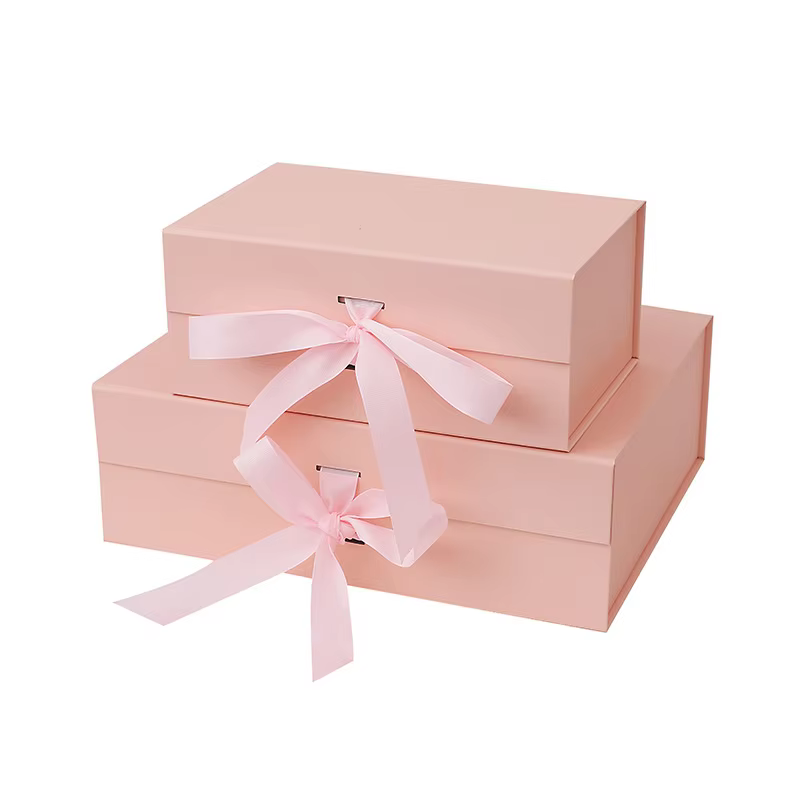 Luxury Foldable Magnetic Ribbon Gift Box – Sturdy Cardboard Packaging with Matte/Embossed Finish – Ideal for Photo Frames, Gifts & More – Custom Logo Available – In Stock, Ready to Ship