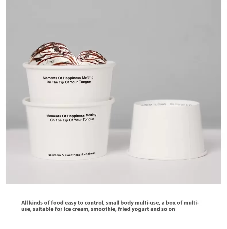 Custom Logo Paper Dessert Cups for Ice Cream & Yogurt – Disposable Leakproof Snack Bowl... - SKU FTC01264 - UGI Packaging