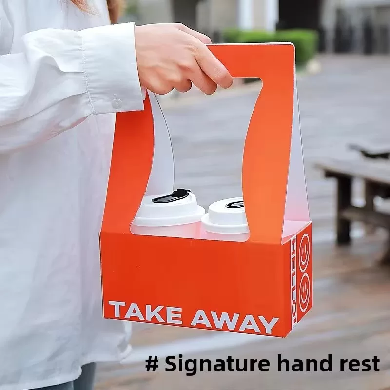 Corrugated Paper Cup Carrier Tray – Portable Eco-Friendly Drink Holder for 2/4 Cups – S... - SKU PDH22019 - UGI Packaging