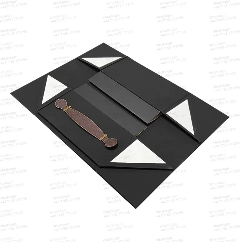 Eco-Friendly Magnetic Wine Gift Box with Handle – Foldable Cardboard Carton for Red Win... - SKU FWB73098 - UGI Packaging