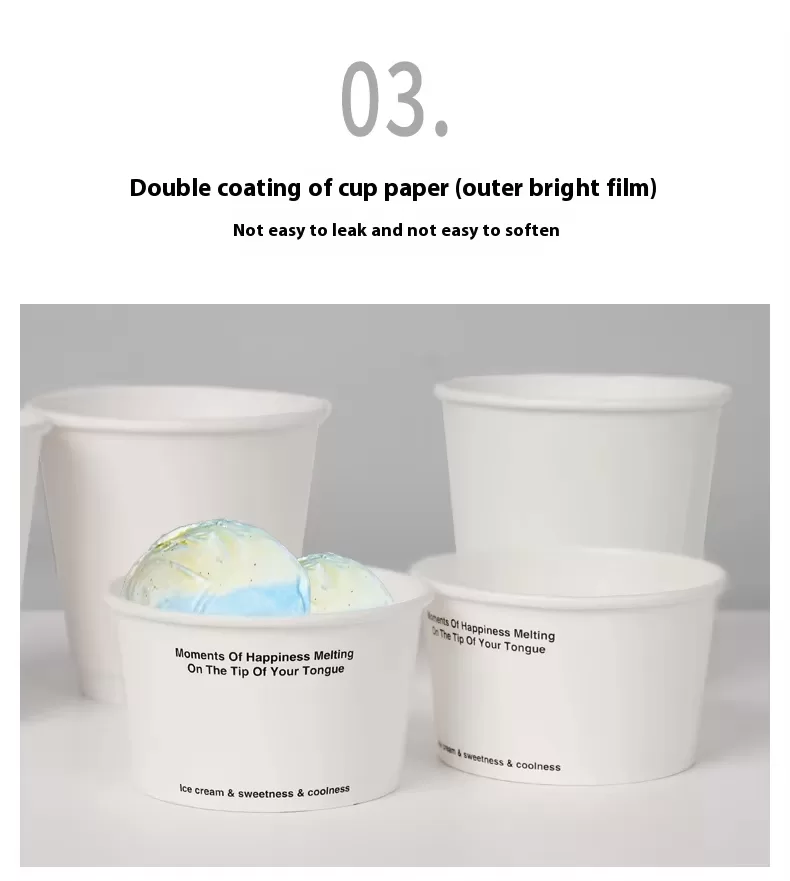 Custom Logo Paper Dessert Cups for Ice Cream & Yogurt – Disposable Leakproof Snack Bowl... - SKU FTC01264 - UGI Packaging