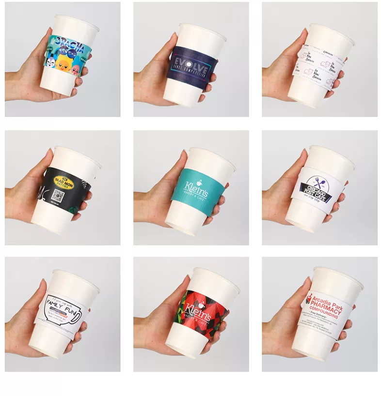 Recyclable Kraft Paper Coffee Cup Sleeves – Custom Logo Disposable Heat Sleeve for Hot ... - SKU CCS15073 - UGI Packaging