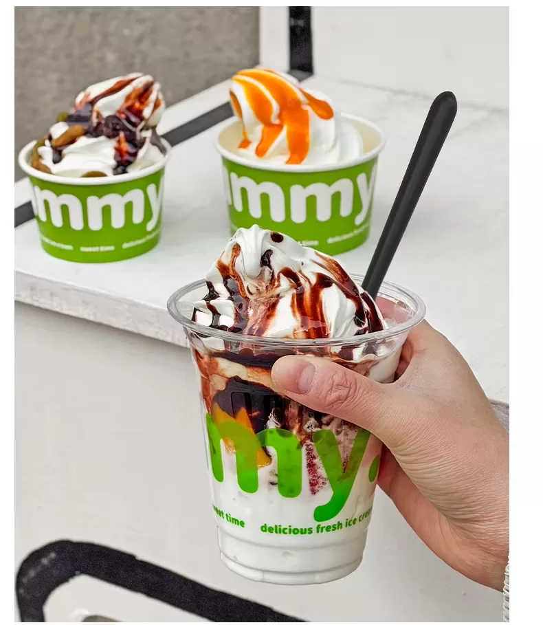 Custom Printed Disposable Ice Cream Paper Cups – Leak-Resistant Single Wall Dessert Bow... - SKU FTC01251 - UGI Packaging