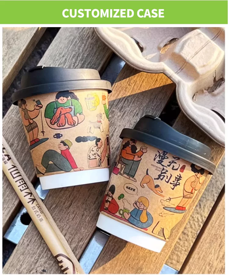 Recyclable Kraft Paper Coffee Cup Sleeves – Custom Logo Disposable Heat Sleeve for Hot ... - SKU CCS15073 - UGI Packaging