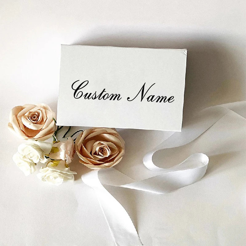 Custom Name Vinyl Decal Sticker for Gift Box Decoration – Personalized Removable Sticker for Weddings, Birthdays, Bridesmaid Proposals, Christmas, and Special Occasions