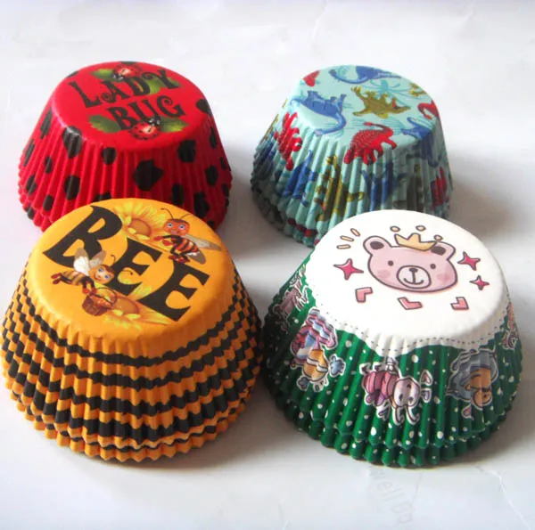 50pcs Animal Pattern Cupcake Liners – White Cow, Zebra, Leopard, Camouflage & Stripes – Greaseproof Baking Cups for Family, Birthdays, Christmas, Parties, Muffins & Cake Holders - 图片 6