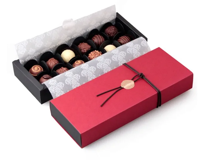 Chocolate Paper Gift Box – Perfect for Valentine's Day, Christmas, Birthdays, and Parties. Ideal for packing chocolates, small gifts, or treats with a festive and elegant presentation design.