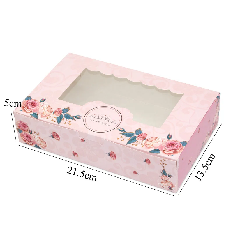 10PCS Mini Mooncake Gift Boxes with Clear Window – Paper Treat Boxes for Pastries, Candies, Sweets, Cake, Holiday Favors – Ideal for Weddings, Parties, Navidad Festival, Takeout & Dessert Packaging 8