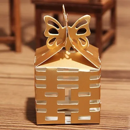 Laser-cut hollow lace flower candy box in Navy, White, Gold, or Blue. Elegant DIY favor box perfect for weddings, baby showers, parties, and gifts. Stylish, sturdy, and ideal for candy or small treats. - 图片 9