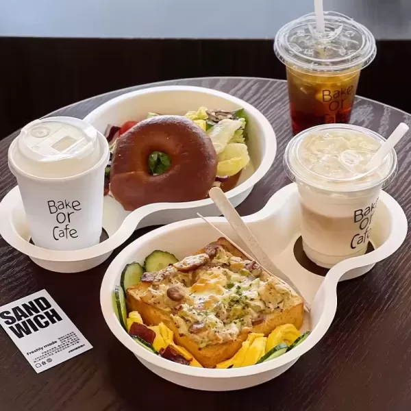 custom paper drink holder manufacturer UGI Packaging 4-cup kraft carrier takeaway