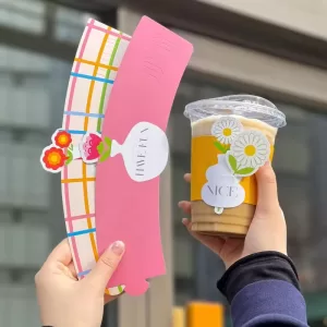 Custom Printed Coffee Cup Sleeve – Disposable Kraft Insulated Wrap with Logo for Hot Drink Protection – 250GSM Eco Heat Barrier for 8–20oz Cups – Ideal for Cafés, Events, and Beverage Branding