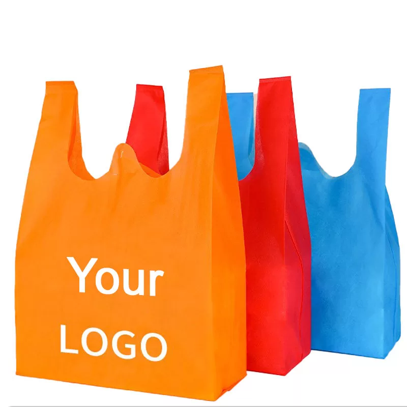 Reusable Non-Woven Shopping Bags – Heavy Duty Eco-Friendly Grocery Totes with Reinforced Handles – Durable Foldable Market Bags for Groceries, Storage, Travel & More – Pack of 10 – In Stock