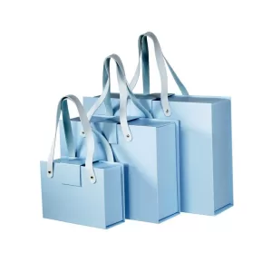 Luxury Magnetic Gift Box with Handle – Foldable Cardboard Gift Packaging Box for Wedding, Birthday, Retail & More – Pink & Black Color Options – In Stock, Ready to Ship – Custom Logo Available