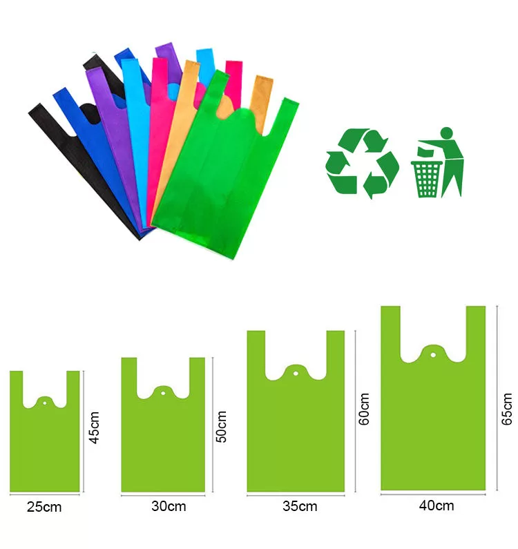 Reusable Non-Woven Shopping Bags – Heavy Duty Eco-Friendly Grocery Totes with Reinforced Handles – Durable Foldable Market Bags for Groceries, Storage, Travel & More – Pack of 10 – In Stock - 图片 5