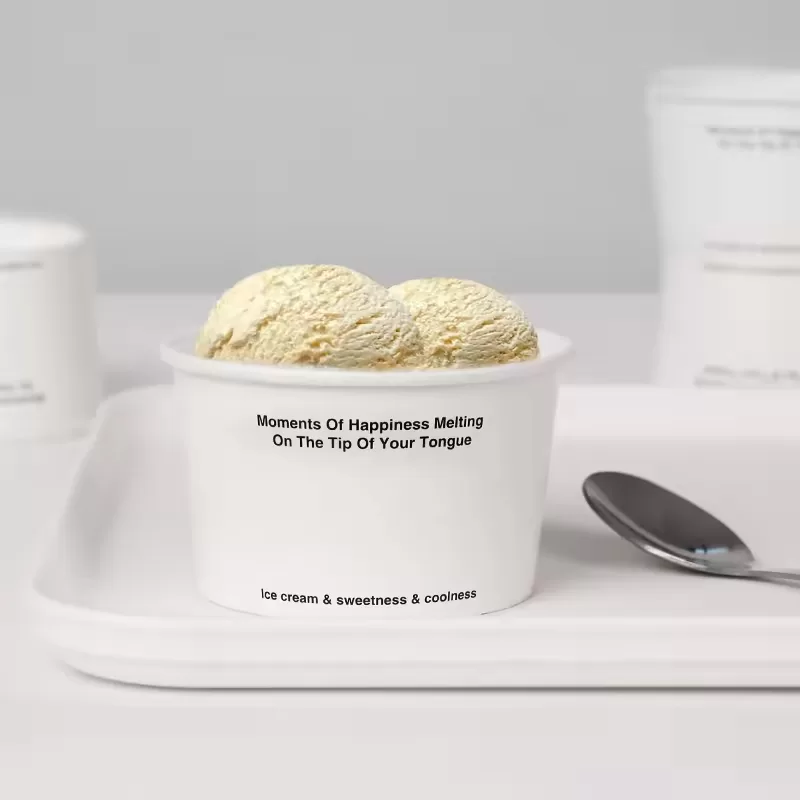 Custom Printed Paper Ice Cream Cups – Disposable Dessert Bowls with Leak-Resistant Coating, Eco-Friendly Paper Yogurt Containers for Events, Cafés, or Takeout – Multiple Sizes - 图片 3