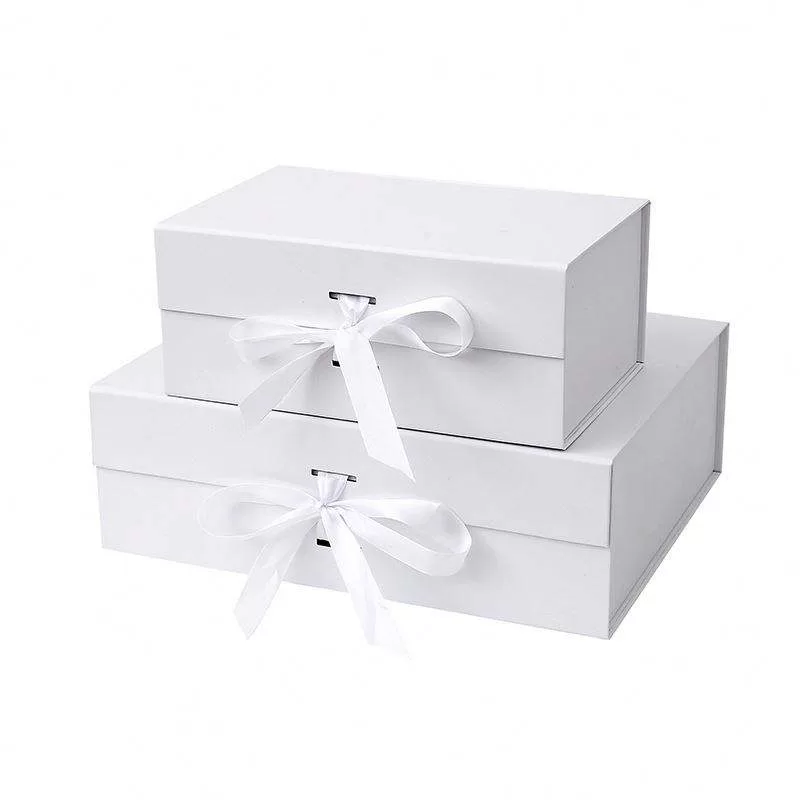 Luxury Foldable Magnetic Ribbon Gift Box – Sturdy Cardboard Packaging with Matte/Embossed Finish – Ideal for Photo Frames, Gifts & More – Custom Logo Available – In Stock, Ready to Ship - 图片 9