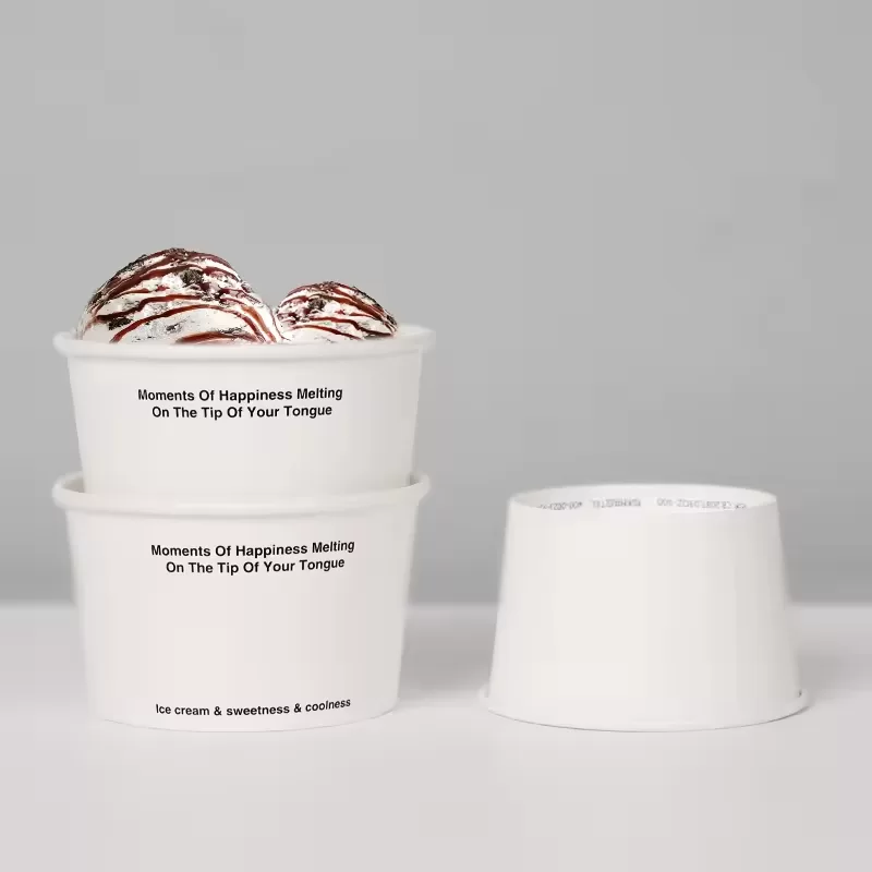 Custom Logo Paper Dessert Cups for Ice Cream & Yogurt – Disposable Leakproof Snack Bowls with Food-Safe Coating – Eco Kraft Serving Containers for Cafes, Events & Shops – 1000 Pack - 图片 4