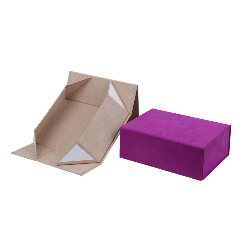 Velvet Foldable Keepsake Gift Box with Magnetic Closure – In Stock, Ready to Ship – Multiple Colors & Sizes – Reusable Flannel Storage Box for Baby Shower, Nursery, Gifts – Custom Logo Available - 图片 2