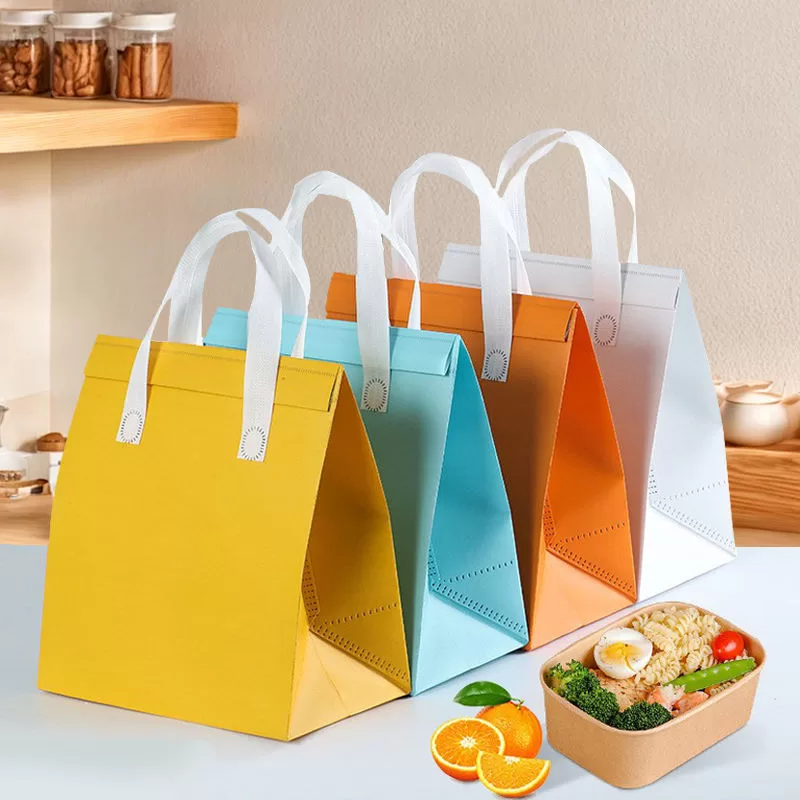 Reusable Insulated Food Delivery Bag – Non-Woven Thermal Takeout Bag with Aluminum Foil Lining & Handle – Keeps Food Warm or Cold – Custom Logo Available – Multiple Sizes – In Stock - 图片 3