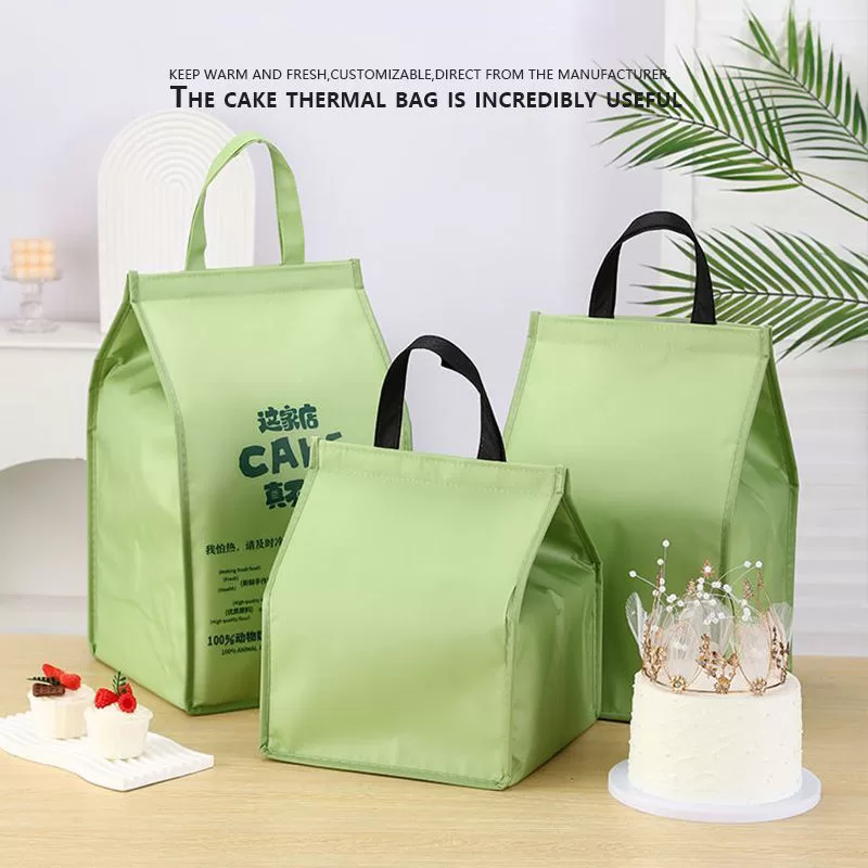 Double-Layer Insulated Cake Cooler Bag – Thermal Bento Tote with Handle for Dessert, Lu... - SKU ICB16729 - UGI Packaging