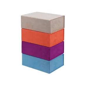 Velvet Foldable Keepsake Gift Box with Magnetic Closure – In Stock, Ready to Ship – Multiple Colors & Sizes – Reusable Flannel Storage Box for Baby Shower, Nursery, Gifts – Custom Logo Available