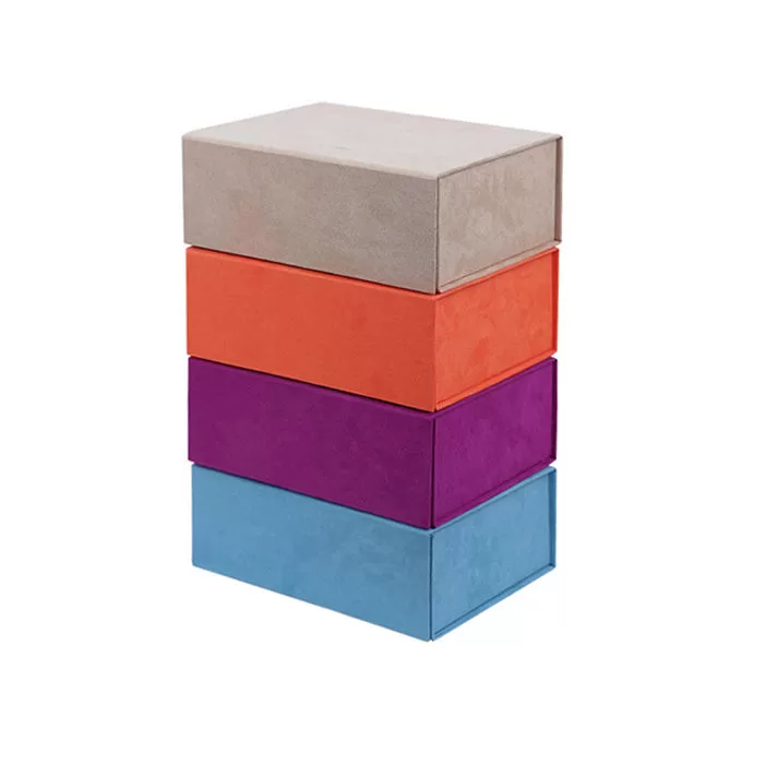 Velvet Foldable Keepsake Gift Box with Magnetic Closure – In Stock, Ready to Ship – Multiple Colors & Sizes – Reusable Flannel Storage Box for Baby Shower, Nursery, Gifts – Custom Logo Available