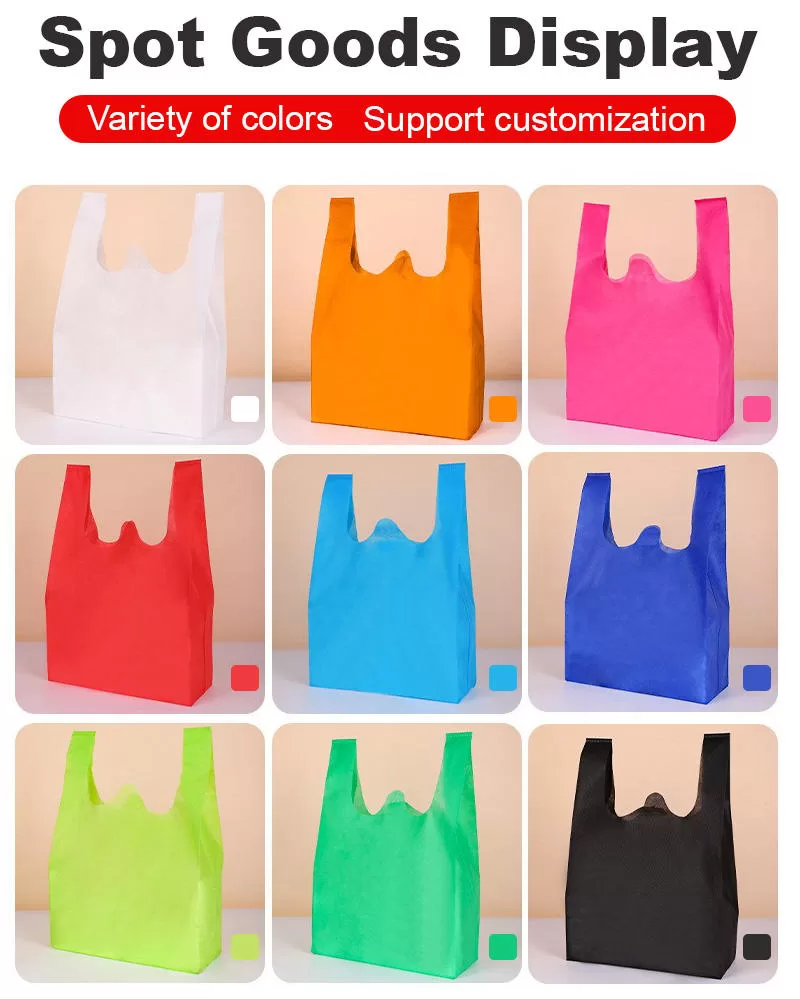 Reusable Non-Woven Shopping Bags – Heavy Duty Eco-Friendly Grocery Totes with Reinforced Handles – Durable Foldable Market Bags for Groceries, Storage, Travel & More – Pack of 10 – In Stock - 图片 3