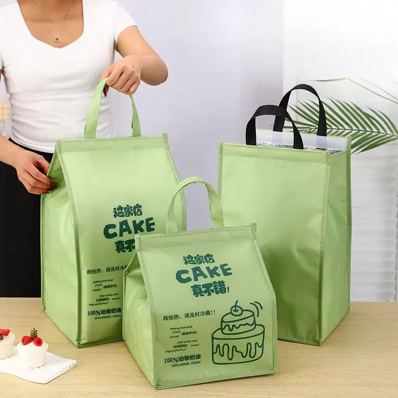 Double-Layer Insulated Cake Cooler Bag – Thermal Bento Tote with Handle for Dessert, Lu... - SKU ICB16729 - UGI Packaging