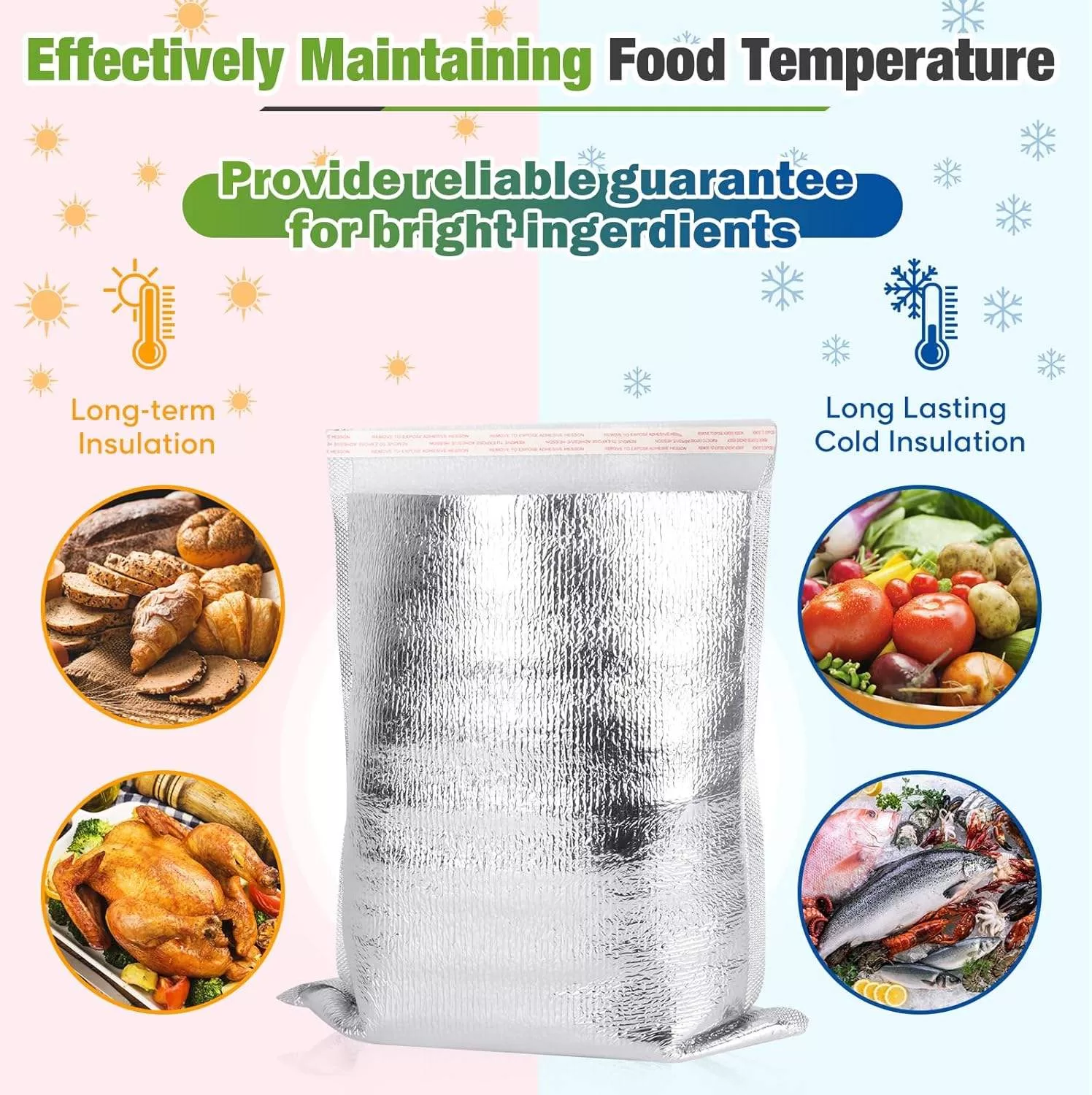 Insulated Food Delivery Bag – Thermal Cooler Tote for Hot & Cold Meals, Groceries, Cate... - SKU IDB16735 - UGI Packaging