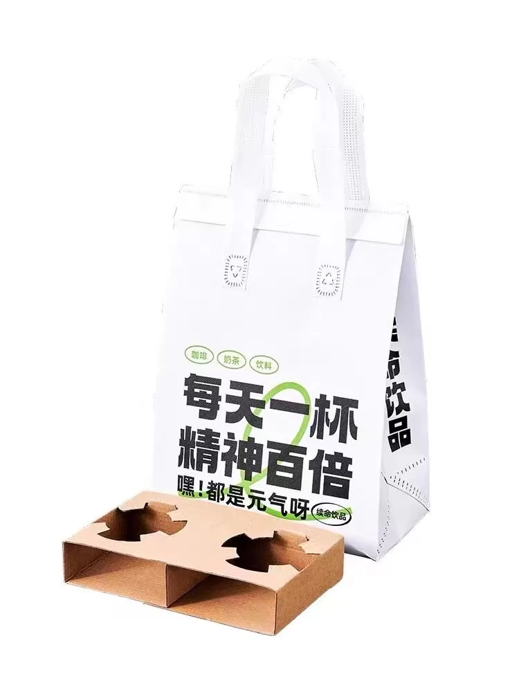 Small Insulated Cooler Bag for Food & Drinks – Reusable Thermal Tote with Aluminum Foil... - SKU ICB16757 - UGI Packaging