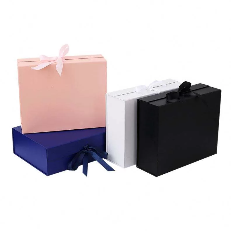 Luxury Foldable Magnetic Ribbon Gift Box – Sturdy Cardboard Packaging with Matte/Embossed Finish – Ideal for Photo Frames, Gifts & More – Custom Logo Available – In Stock, Ready to Ship - 图片 4