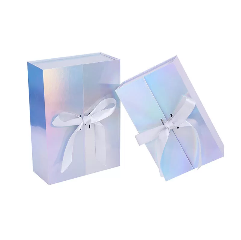 Luxury Magnetic Double Door Gift Box with Ribbon – Foldable Cardboard Packaging for Presents, Events, Retail – Elegant Black & Gold Design – In Stock, Ready to Ship – Custom Available - 图片 11