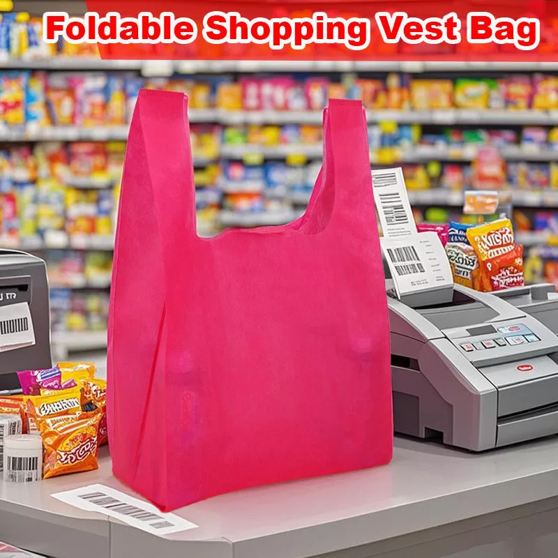 Reusable Non-Woven Shopping Bags – Heavy Duty Eco-Friendly Grocery Totes with Reinforced Handles – Durable Foldable Market Bags for Groceries, Storage, Travel & More – Pack of 10 – In Stock - 图片 4