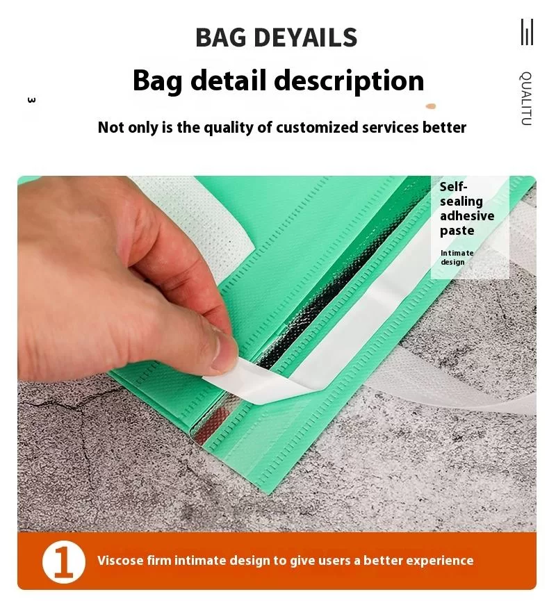 15L Insulated Reusable Cooler Bag – Leak-Proof Thermal Tote with Aluminum Foil Lining for Cake, Lunch, Picnic, Food Delivery – Foldable, Lightweight, Eco-Friendly, Non-Woven & Recyclable - 图片 6