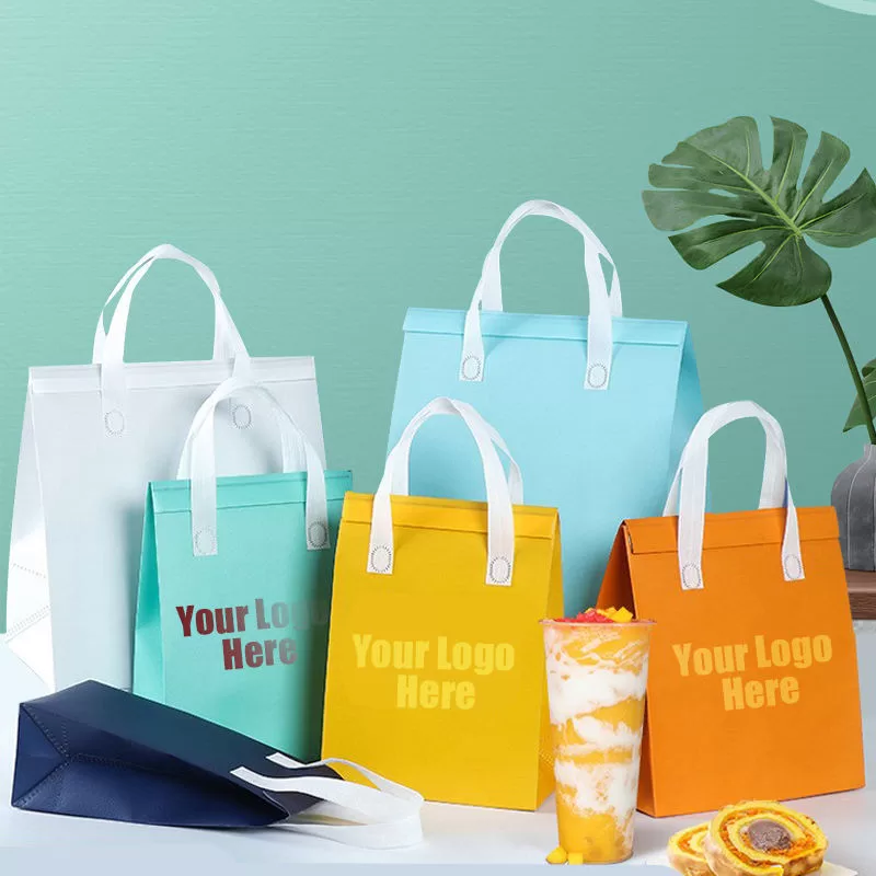 Reusable Insulated Food Delivery Bag – Non-Woven Thermal Takeout Bag with Aluminum Foil Lining & Handle – Keeps Food Warm or Cold – Custom Logo Available – Multiple Sizes – In Stock - 图片 2