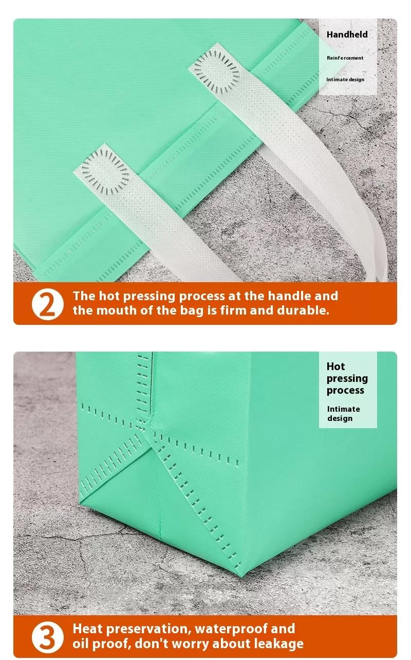 15L Insulated Reusable Cooler Bag – Leak-Proof Thermal Tote with Aluminum Foil Lining for Cake, Lunch, Picnic, Food Delivery – Foldable, Lightweight, Eco-Friendly, Non-Woven & Recyclable - 图片 2