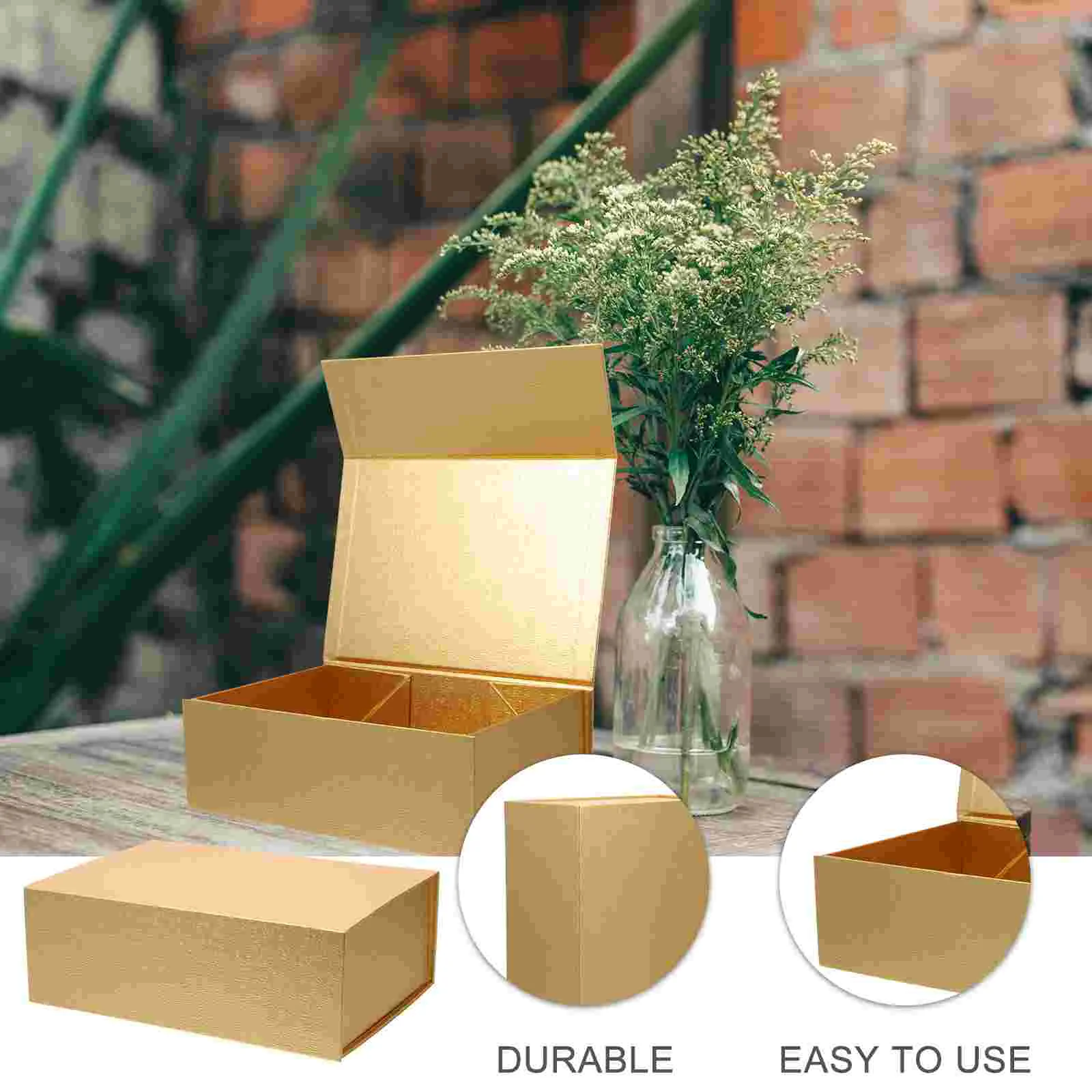 Folding Magnetic Gift Box with Round Lid – Ideal for keys, trinkets, or car-themed gifts. Sturdy cardboard design, perfect for bridesmaid proposals, centerpieces, and oversized elegant packaging. - 图片 6