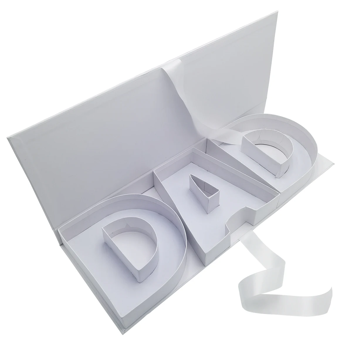 Fillable Cardboard Letter DAD Shaped Gift Box – Father's Day Floral Chocolate Candy Sweet Packaging Box for DIY Gift, Surprise Present, Party Decoration, or Keepsake Display - 图片 7