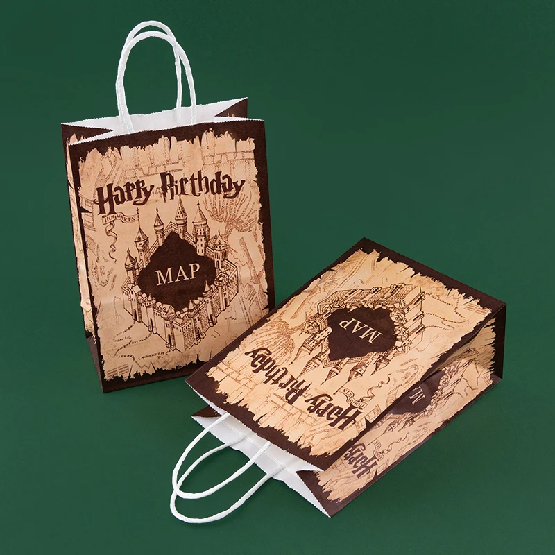 Birthday Gift Box and Bag Set – Marauder’s Map Inspired Party Favor Packaging for Candy, Chocolate, Snacks – Perfect for Birthday Parties, Baby Showers, Wizard Theme Events 5